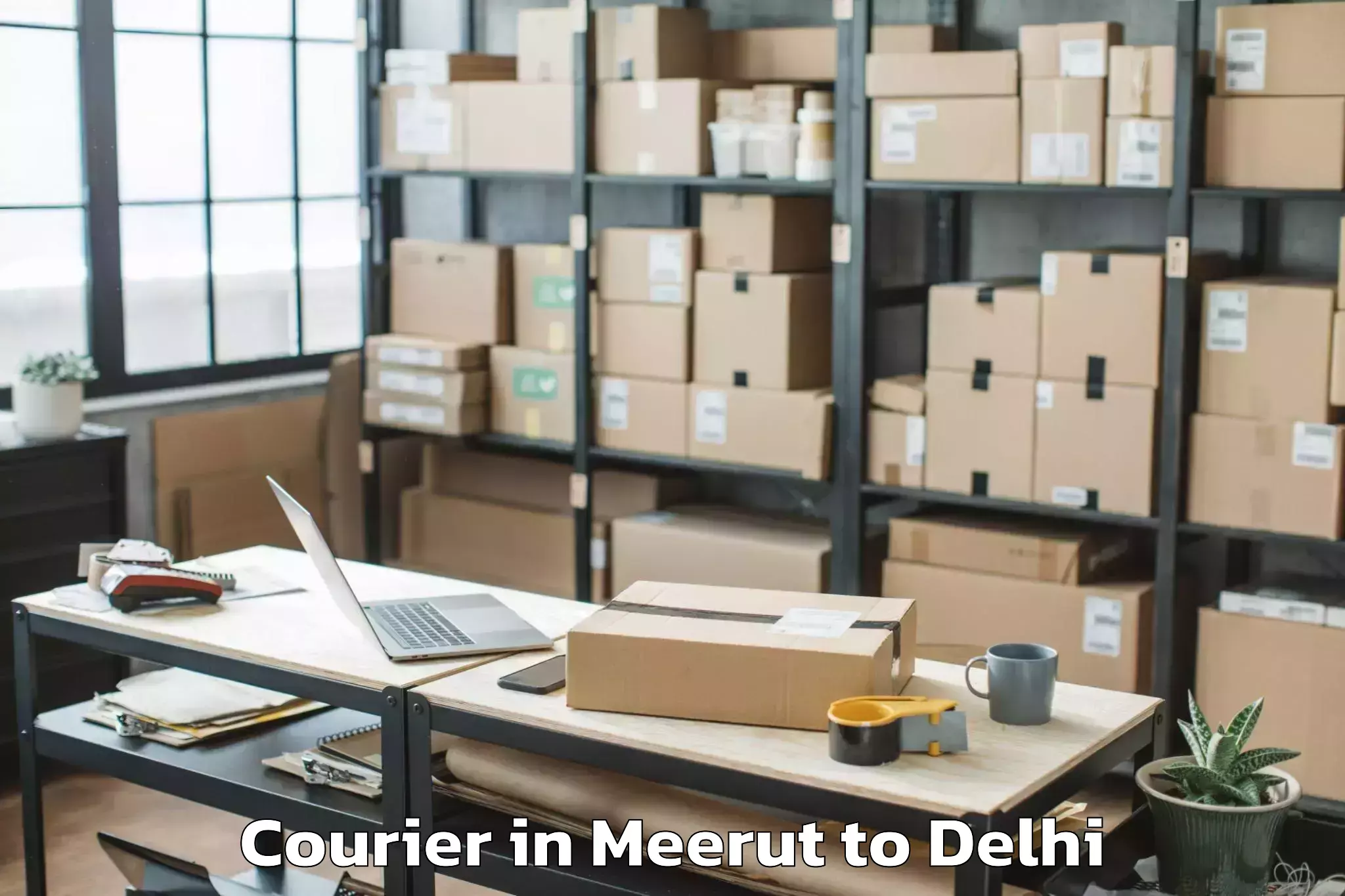 Easy Meerut to Bawana Courier Booking